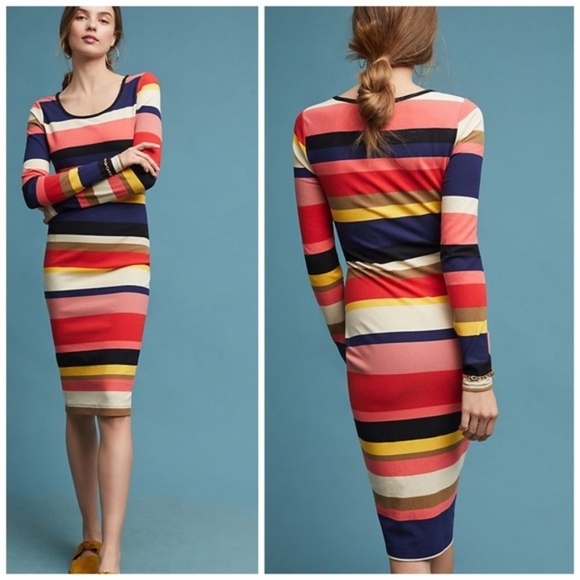 Anthropologie Dresses & Skirts - Anthropologie VIVID STRIPE COLUMN DRESS size XS new with tag